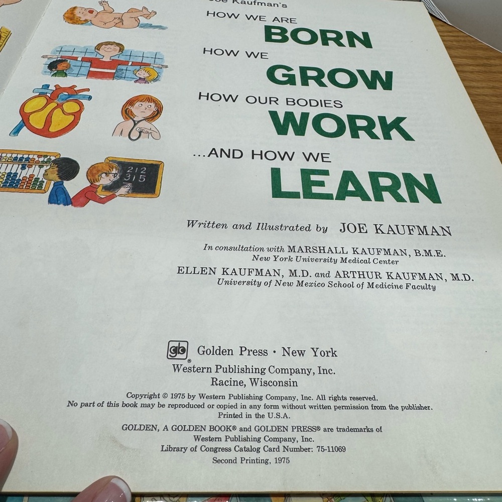 Joe Kaufman's Educational Kids Book - How We Are Born, Grow, Work, and Learn vtg - Picture 3 of 5